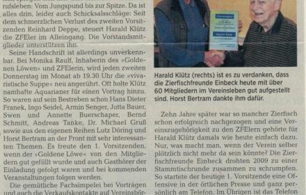 Der 1.Vorsitzender H. Klütz 